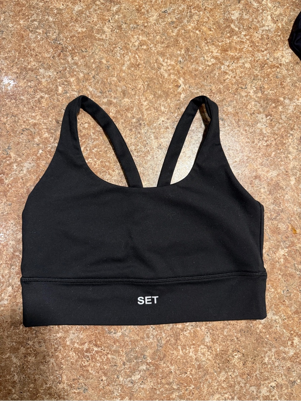 SET Active Black Strappy Sports Bra